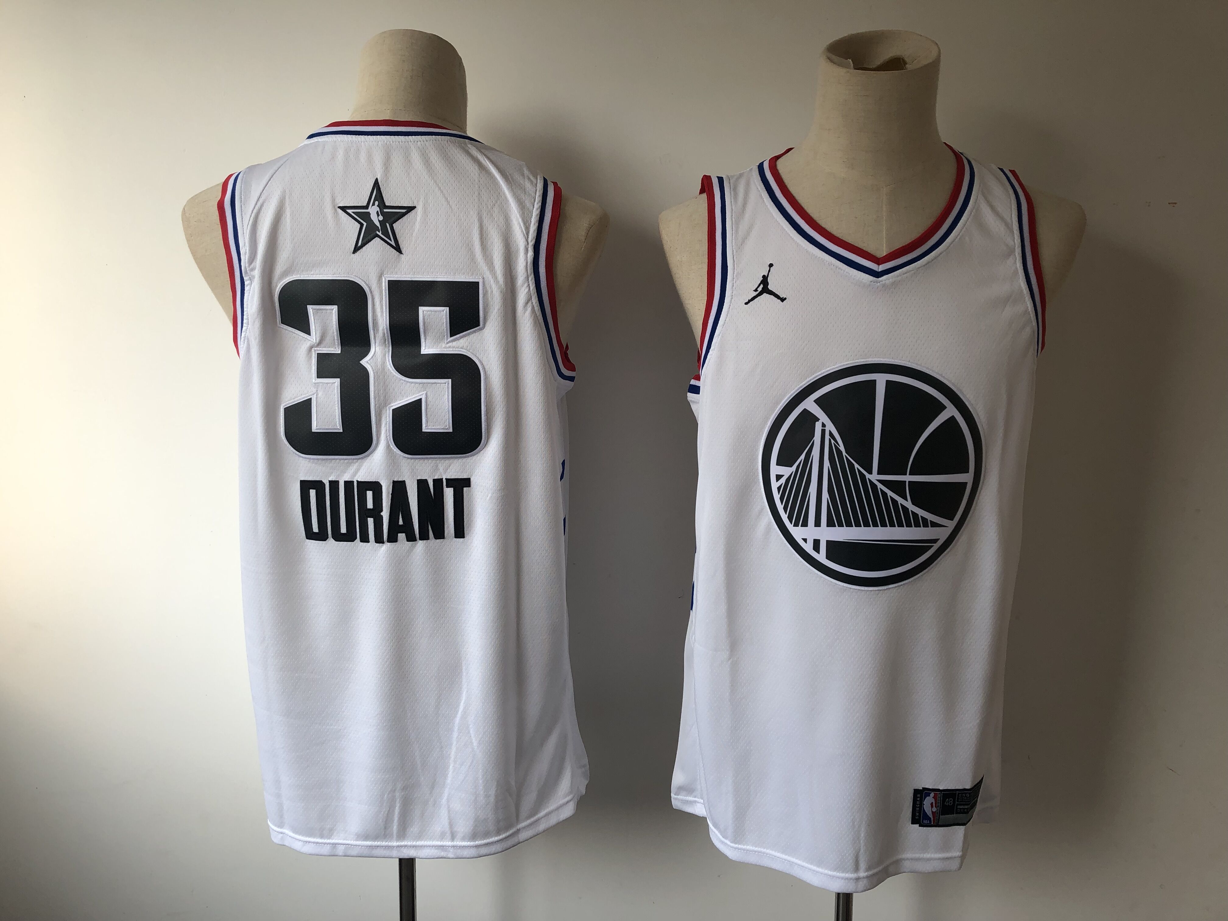 Men Golden State Warriors #35 Durant White 2019 All Star NBA Jerseys
